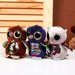 Мягкая игрушка Сова, на брелоке, 10 см, цвета МИКС - Simaland фото 6