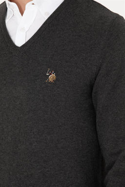U. S. Polo Assn Мужской базовый свитер антрацитового цвета - U.s. polo assn фото 14