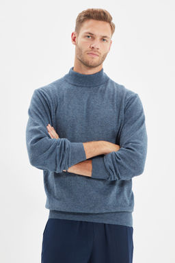 TRENDYOL MAN Bej Slim Fit Yunlu Yar?m Bal?kc? Yaka Basic Triko Kazak TMNAW21KZ1595 - Trendyolmilla фото 17