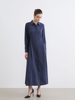 Beli Ba?lamal? Modal Kar???ml? G?mlek Elbise