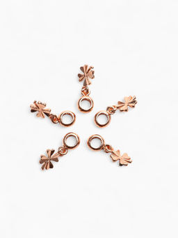 Цена за 5 шт. Шарм подвеска «Клевер» симпл, цвет розовое золото
