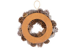 Новогоднее украшение венок 34*34*8 см Зимняя вишня круг - Elan gallery фото 8