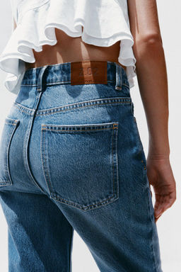 Z.02 STRAIGHT HIGH-WAIST ANKLE JEANS - Zara фото 6