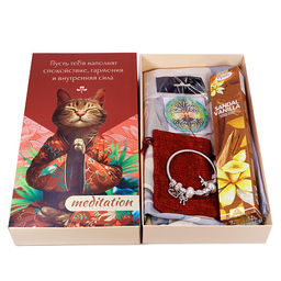 Набор для любимых женщин Шарф, браслет в мешочке, благовоние, подставка