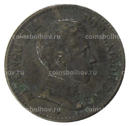 Монета 1 сентимо 1906 года Испания