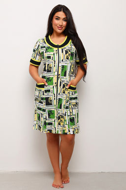 Халат женский из кулирки Марфа цитрусовый микс - Амадэль фото 18