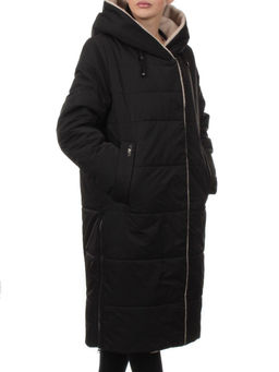 M-9115 BLACK Пальто зимнее женское (верблюжья шерсть)