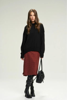 Юбка с тесьмой с сердечком Wine