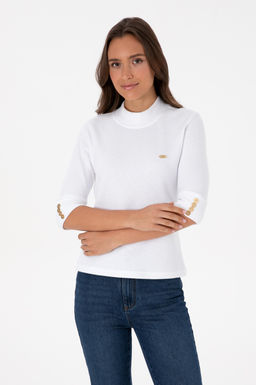 Kad_n Beyaz Sweatshirt Sepette S_rpriz _ndirim