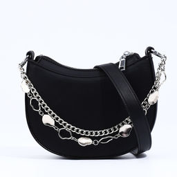 Сумка-багет на молнии, цвет чёрный - Simaland фото 2