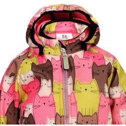 Софтшелл комбинезон детский Glen (весна-осень), 04 Розовый (принт коты)