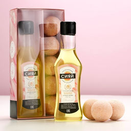 Подарочный набор косметики Ты прекрасна!, гель для душа мартини 250 мл и бомбочки для ванны 5?40 г, Чистое счастье