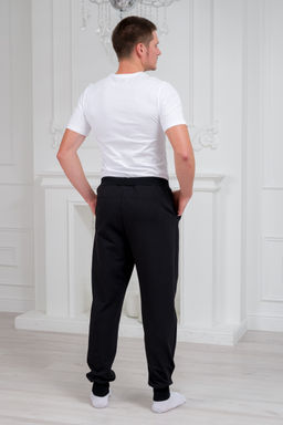 Брюки мужские из футера Оскар черный