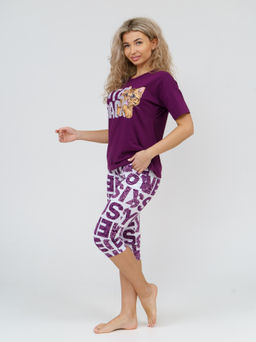 783 Пижама "Буквы/фиолетовый"