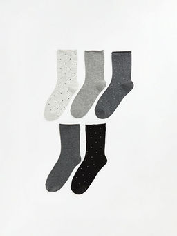 Puantiyeli Kad?n Soket ?orap 5li