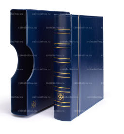 Альбом для монет без листов с защитным шубером формата Grande Синий LEUCHTTURM 301687