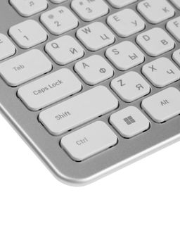 Комплект клавиатура и мышь Smartbuy 233616AG, беспроводной, USB, 1хAA/2хААА, серебр-белый