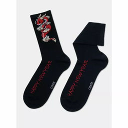 Носки жен. NEW YEAR (удлин, люрекс) 23С-63СП - 553 темно-синий - Conte elegant фото 3