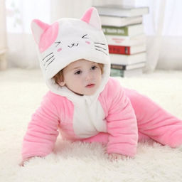 Плюшевый комбинезон Кошка (теплый)