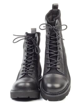 01-M03 BLACK Ботинки демисезонные женские (натуральная кожа, велюр, байка) - Фабричный китай фото 12