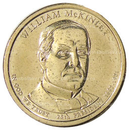 Монета 1 доллар 2013 года D США Уильям Мак-Кинли 25-й президент США