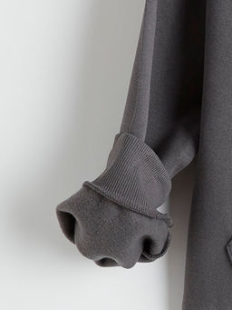 Kap??onlu K?z ?ocuk Fermuarl? Sweatshirt