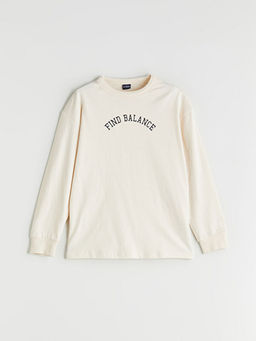 Bisiklet Yaka Bask?l? Erkek ?ocuk Ti??rt