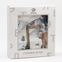 Скатерть новогодняя «Этель» Forest animals, 150×110 +/-2 см с ГМВО, 100% хлопок, саржа 190 г/м²