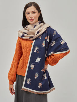 В составе шерсть ! теплый двусторонний палантин - Tantino фото 3