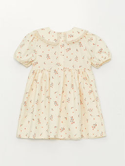 Bebe Yaka K?sa Kollu Desenli K?z Bebek Elbise - Waikiki фото 2