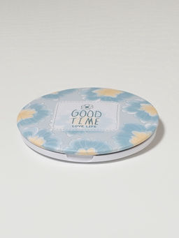 Зеркало складное «Нежность», d=7.5 см, с увеличением х2, голубое