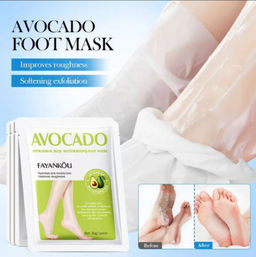 Отшелушивающая маска-носки для педикюра с экстрактом авокадо и вазелином