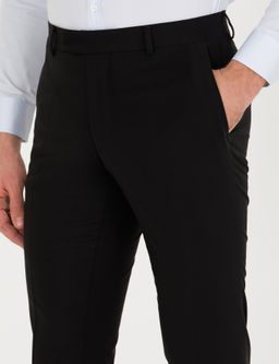 Черные зауженные брюки из ткани - Cacharel фото 5