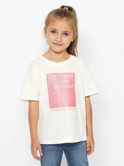 CRB wear/CWJG 63712-21-390 Футболка для девочки,экрю/Ex.Cherubino