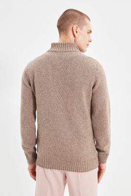 TRENDYOL MAN Vizon Casual Slim Fit Yunlu Yar?m Bal?kc? Dugmeli Triko Kazak TMNAW21KZ0394 - Trendyolmilla фото 13