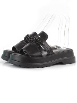 08-PEY254-2 BLACK Босоножки женские (натуральная кожа)