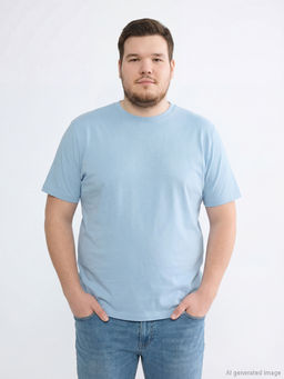 Bisiklet Yaka Penye Erkek Ti??rt