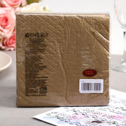 Салфетки бумажные "GOLD DECOR" 3 сл 33*33 20л