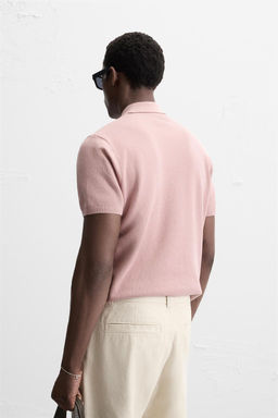 TEXTURED KNIT POLO SHIRT - Zara фото 4