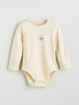 Bisiklet Yaka Bask?l? K?z Bebek ??t??tl? Body