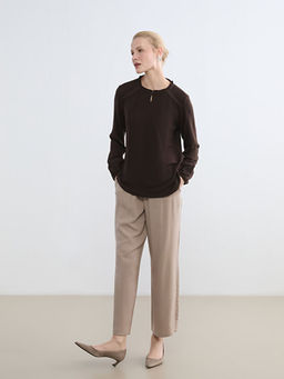 F?rf?rl? Bisiklet Yaka Nak??l? Bluz