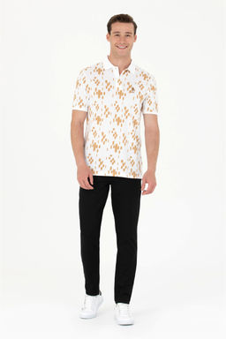 U. S. Polo Assn Мужская футболка светло-коричневого цвета с воротником-поло - U.s. polo assn фото 11