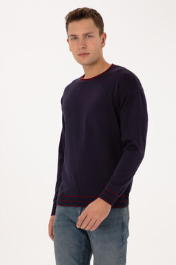 Erkek Comfort Fit Yaka Detayl_ Lacivert Kazak - U.s. polo assn фото 10