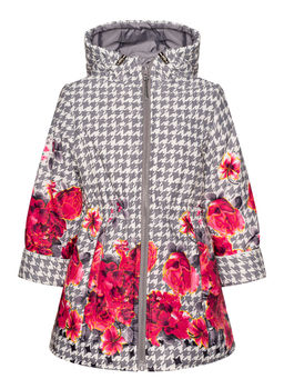 Куртка детская демисезонная сераяцветы