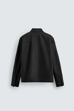 SOBRECAMISA REGULAR FIT BOLSILLOS / Negro - Zara фото 8
