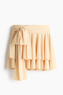 Minifalda escalonada con lazada