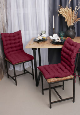 Подушка на стул со спинкой матрас подушка для кресла, 85х42х5 см на резинке и с завязками - Bio-line фото 35