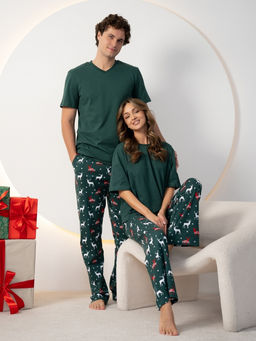 Комплект новогодняя пижама из 100% хлопка - Binita фото 3