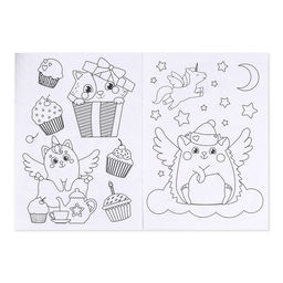 Раскраска для девочек Милые зверюшки, 16 стр., формат А4 - Буква-ленд фото 3