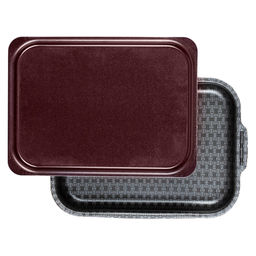 Lace Противень с антипригарным покрытием 35х27см Кружево, h6,3см, s0,09см, алюминиевая крышка (Россия) - Домашняя мода фото 3